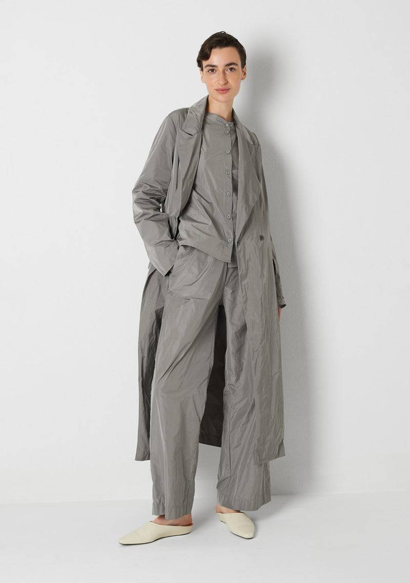 Katharina Hovman Long Coat heavy Taffeta, cement Weihnachtsangebot