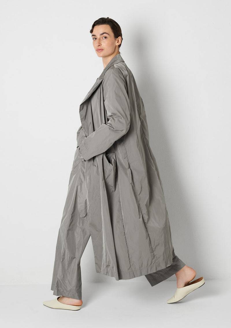 Katharina Hovman Long Coat heavy Taffeta, cement Weihnachtsangebot