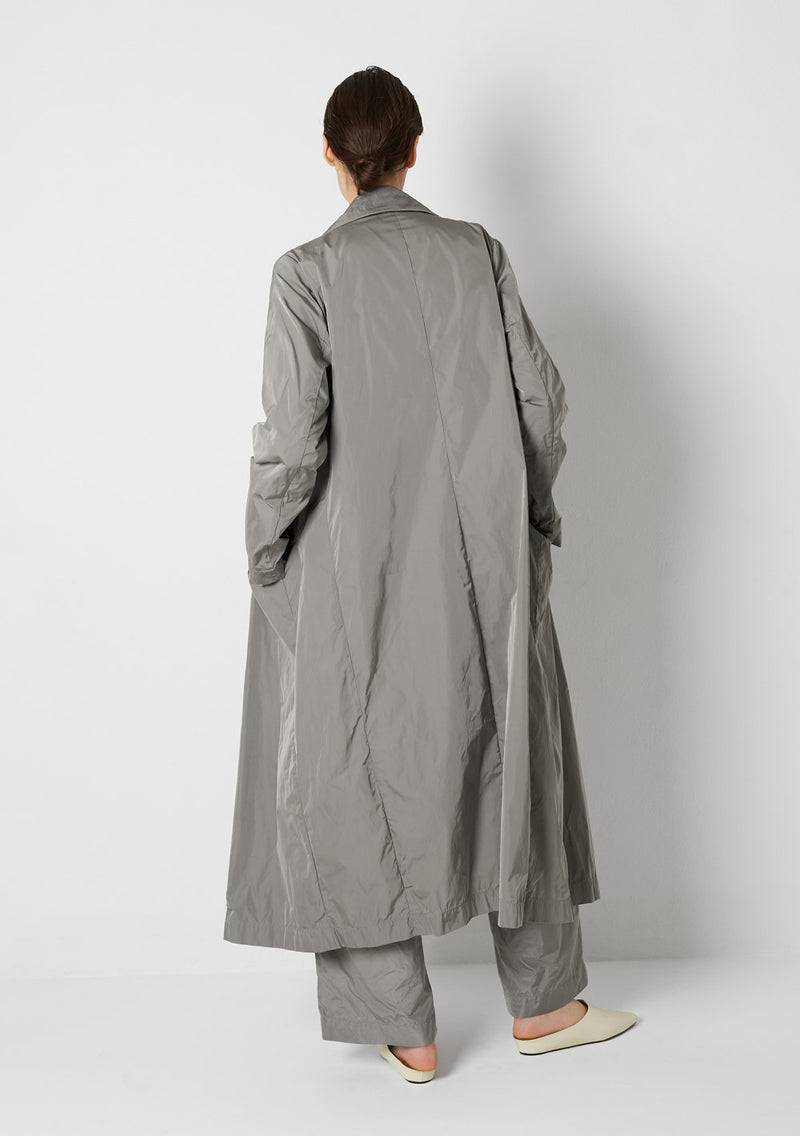 Katharina Hovman Long Coat heavy Taffeta, cement Weihnachtsangebot