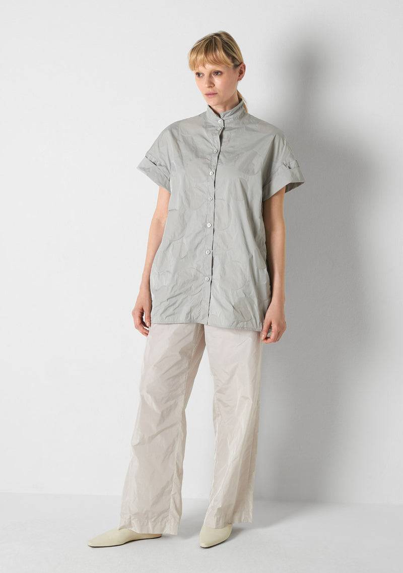 Katharina Hovman Short Sleeves heavy Taffetas, DOTS, silver Lagerräumung
