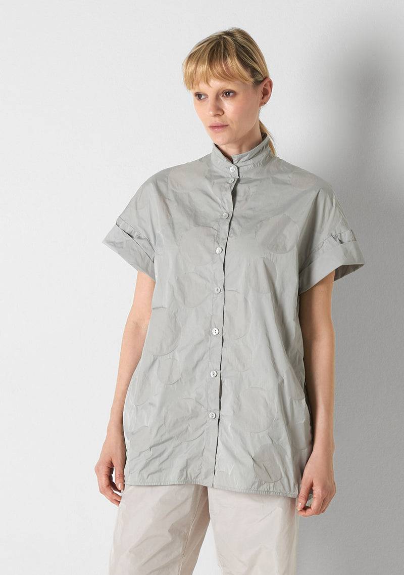 Katharina Hovman Short Sleeves heavy Taffetas, DOTS, silver Lagerräumung