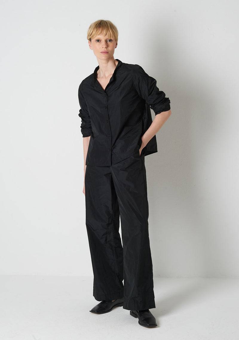Katharina Hovman Japanbluse RIBSTOP, black Heißer Verkauf
