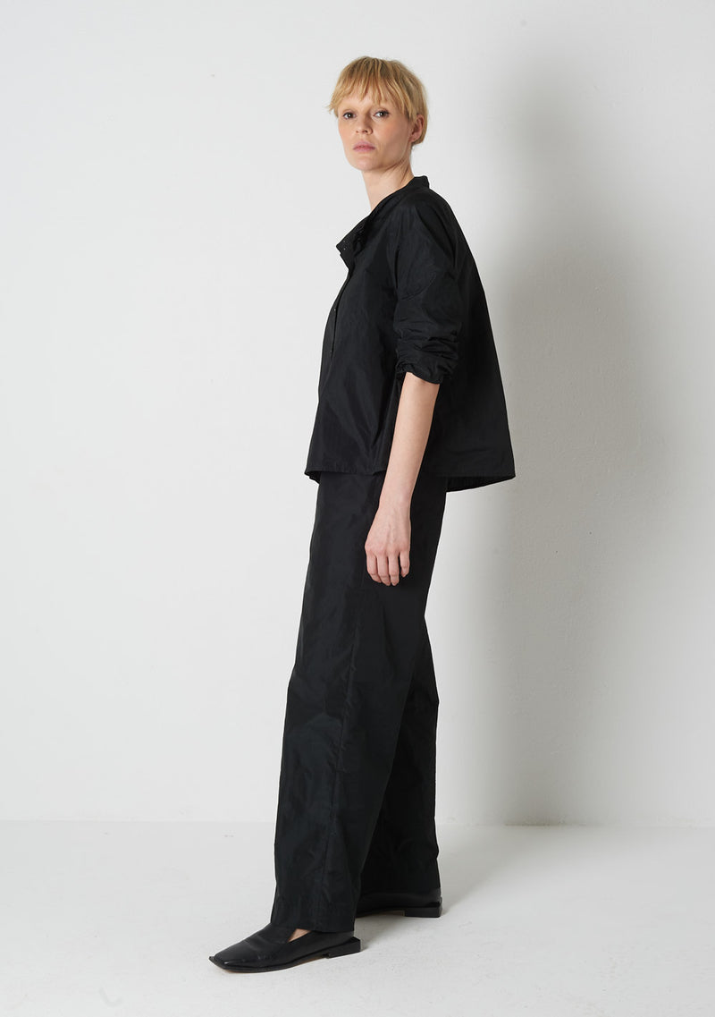 Katharina Hovman Japanbluse RIBSTOP, black Heißer Verkauf