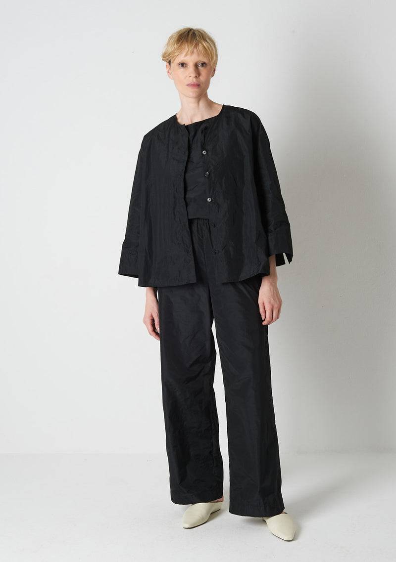 Katharina Hovman Big Blouse Short RIBSTOP, black Top Angebot