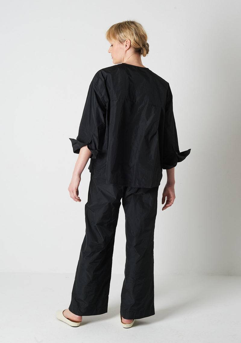 Katharina Hovman Big Blouse Short RIBSTOP, black Top Angebot