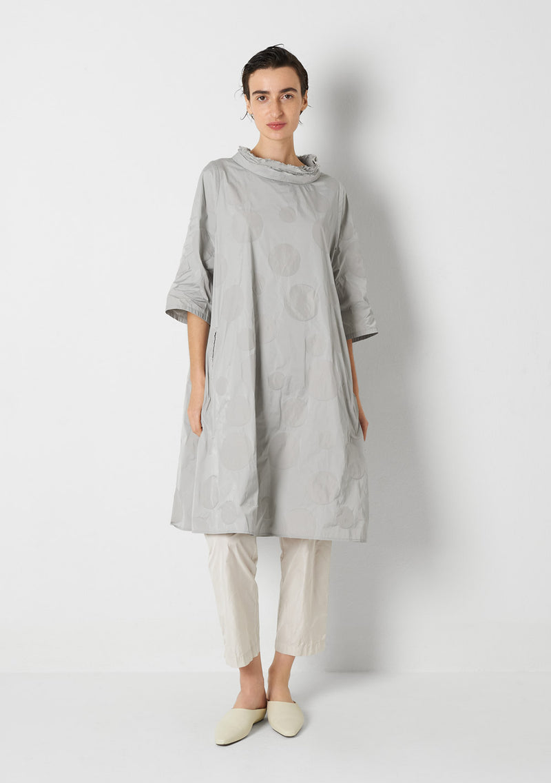Katharina Hovman Day Dress heavy Taffetas, DOTS, silver Sonderangebote