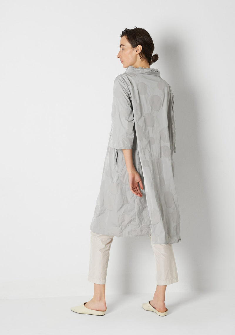 Katharina Hovman Day Dress heavy Taffetas, DOTS, silver Sonderangebote