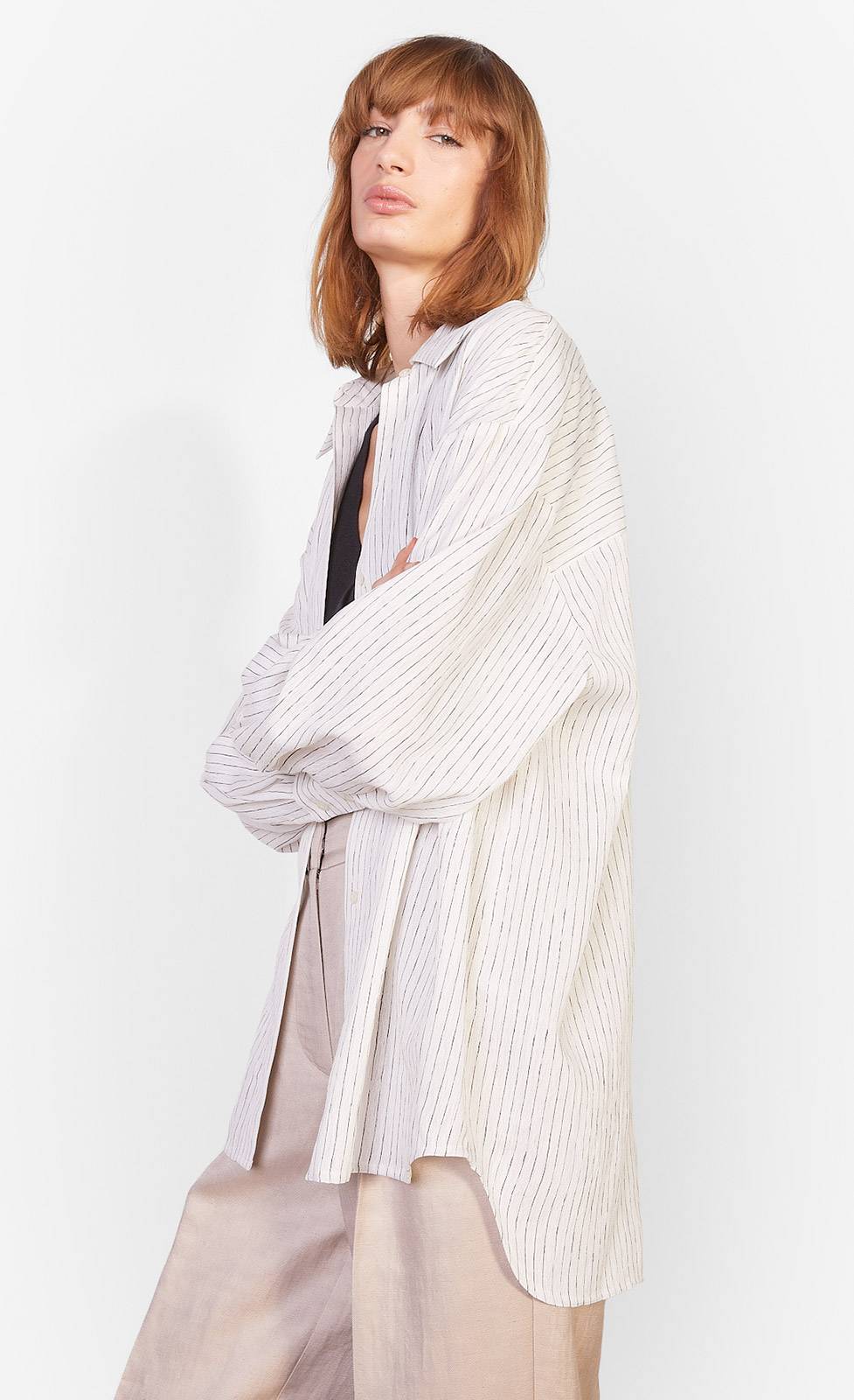 Kiefermann Cindy Gestreifte Longbluse in Crinkle-Optik Outlet