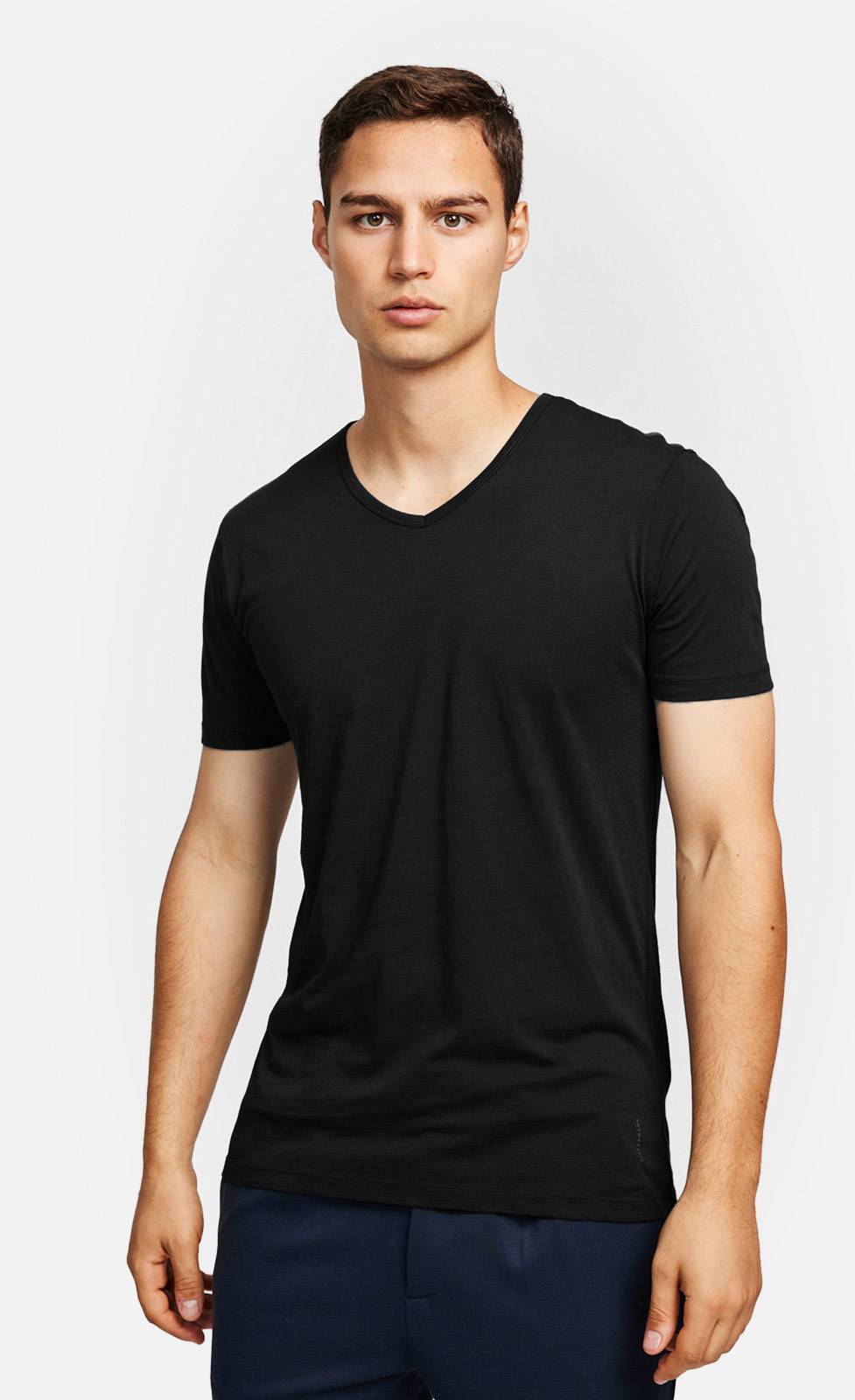 Kiefermann Darius Baumwoll-T-Shirt mit V-Ausschnitt Blitzangebot