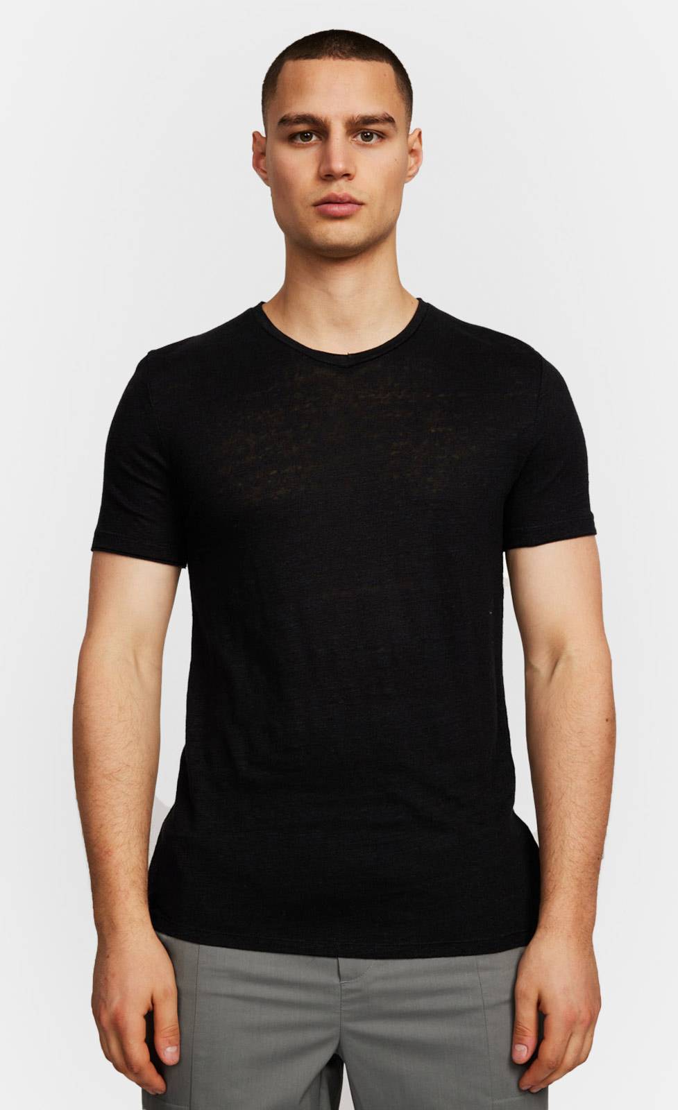 Kiefermann Flynn Leinen-T-Shirt mit V-Ausschnitt Tägliche Deals