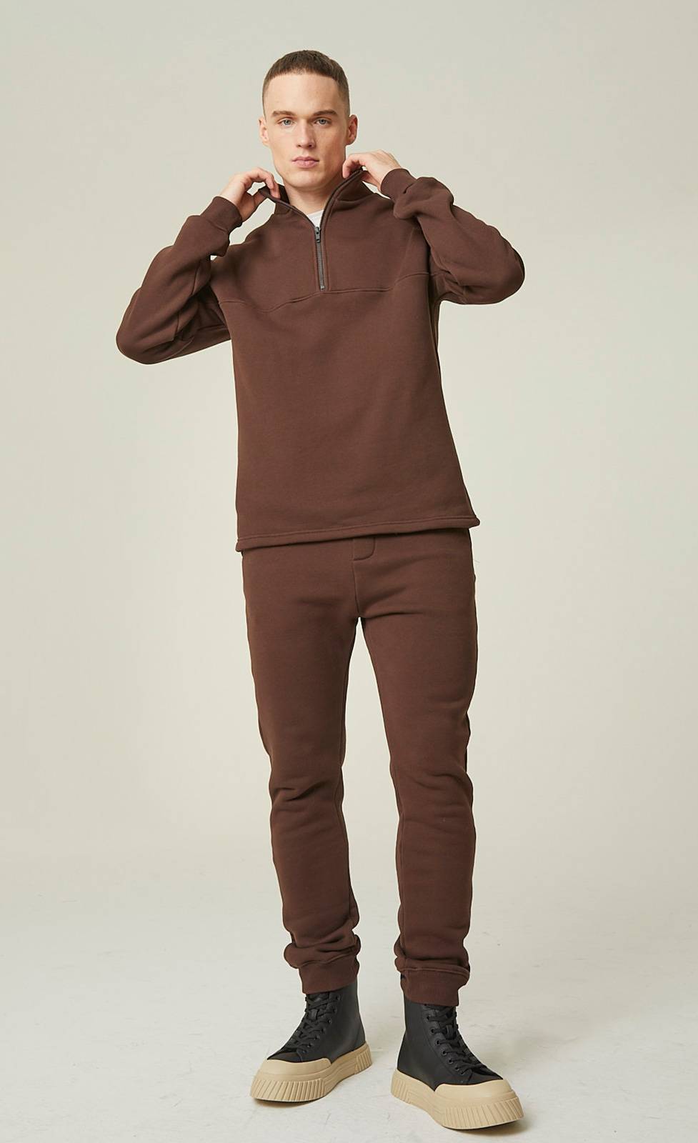 Kiefermann Tibor Sweatshirt mit Troyer-Ausschnitt Tägliche Deals