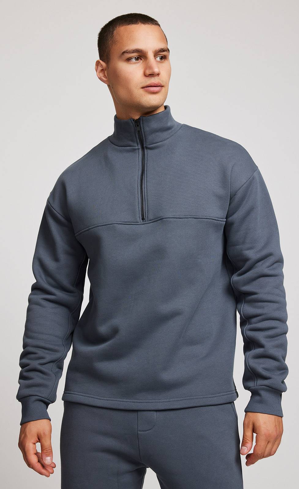 Kiefermann Tibor Sweatshirt mit Troyer-Ausschnitt Tägliche Deals