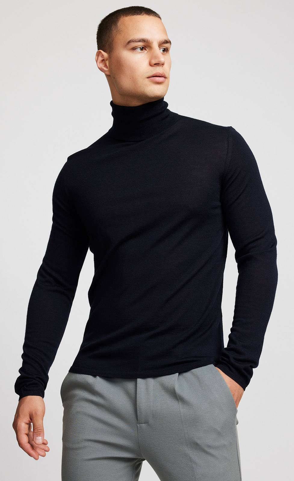Kiefermann Theo Merino Rollkragen-Strickpullover Nur für heute