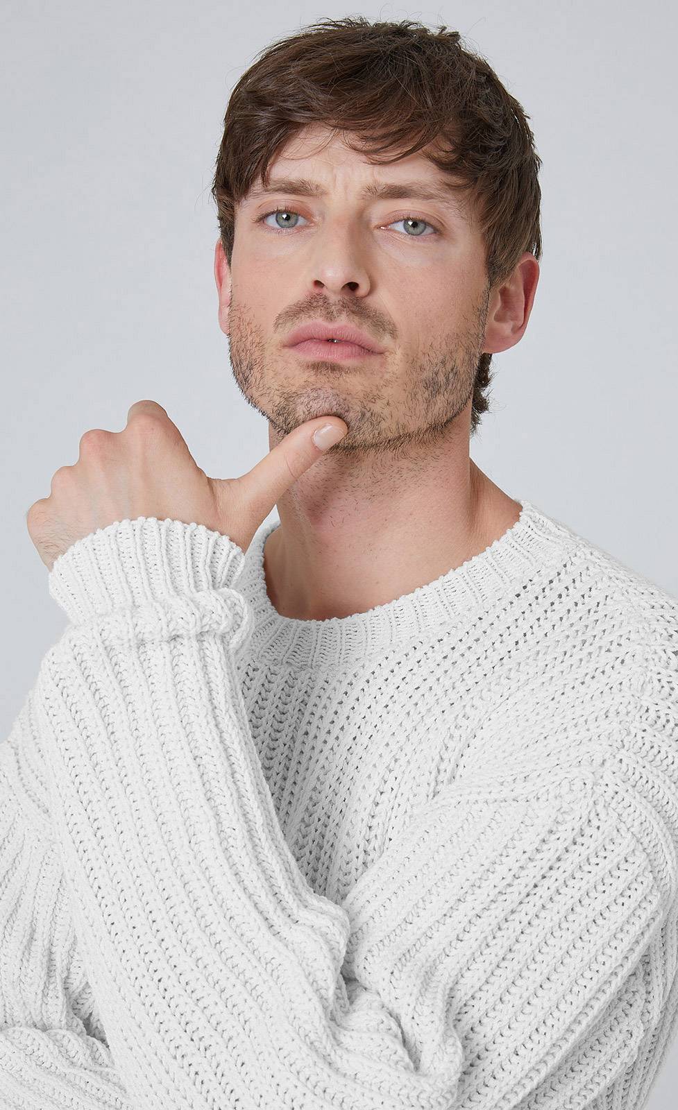 Kiefermann Elio Baumwolle-Leinen Strickpullover Online Outlet