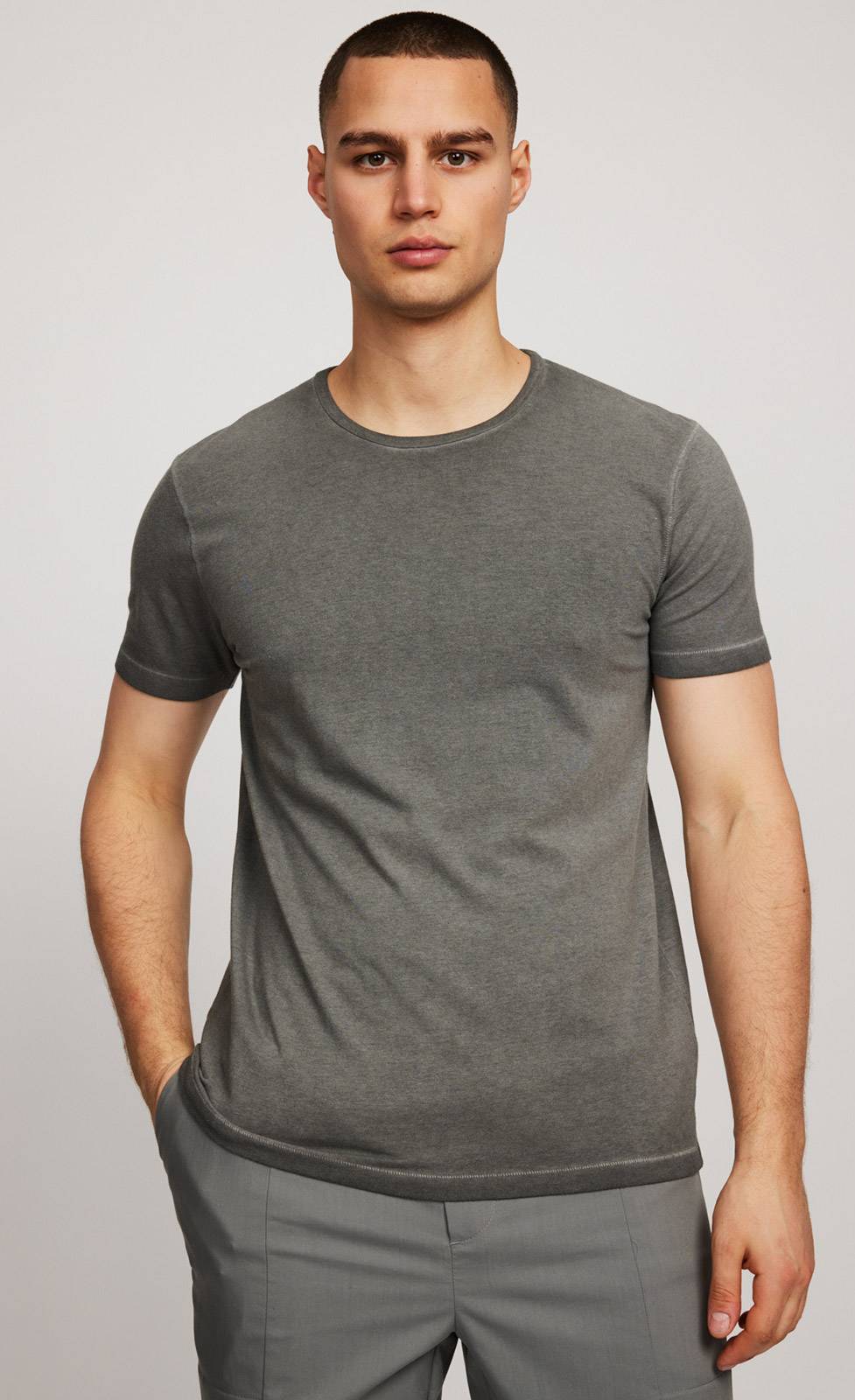 Kiefermann Robin Überfärbtes Rundhals-T-Shirt Clearance-Verkauf