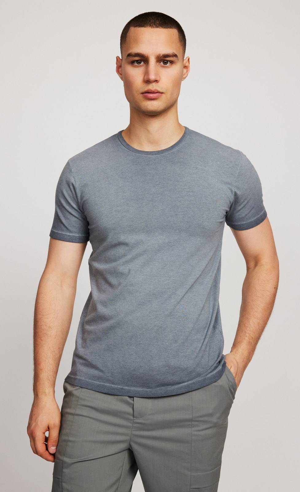 Kiefermann Robin Überfärbtes Rundhals-T-Shirt Clearance-Verkauf