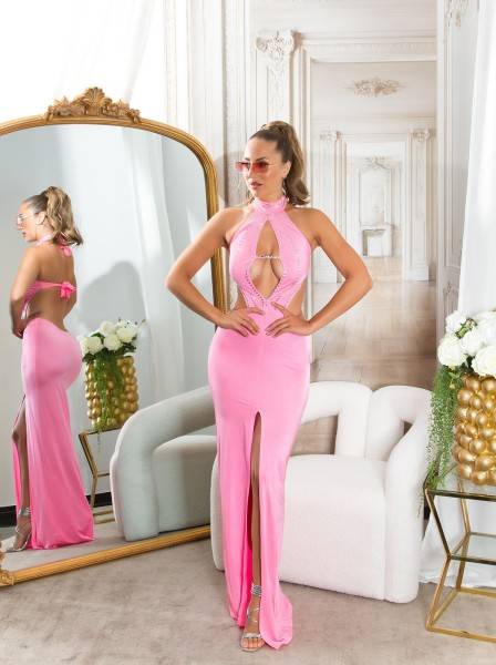 Koucla Sexy Neckkleid rückenfrei mit Strass Exklusivangebot