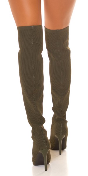 Koucla Sexy Musthave Overknee Stiefel gerippt Neueste Mode