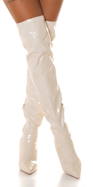 Koucla Soo Sexy! Latexlook Highheel Overknees Kauf eins, bekomm eins gratis