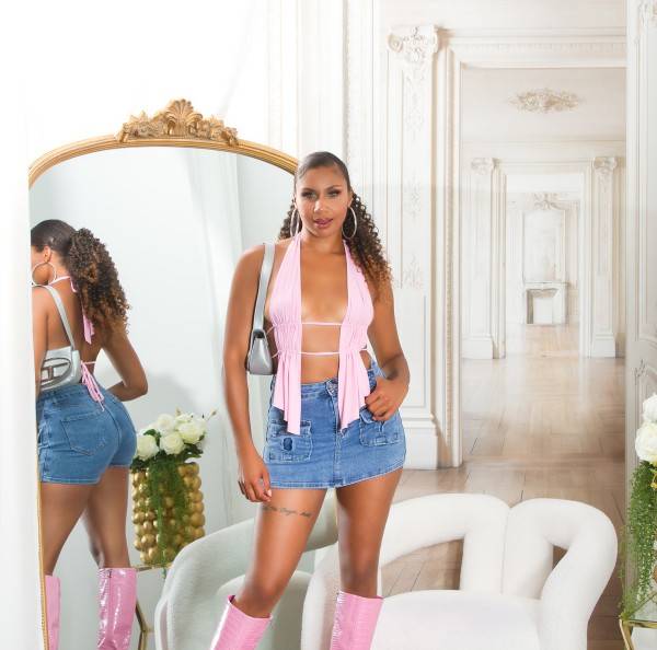 Koucla Sexy Highwaist Sommer Jeans Skort Blogger Style Tiefpreis