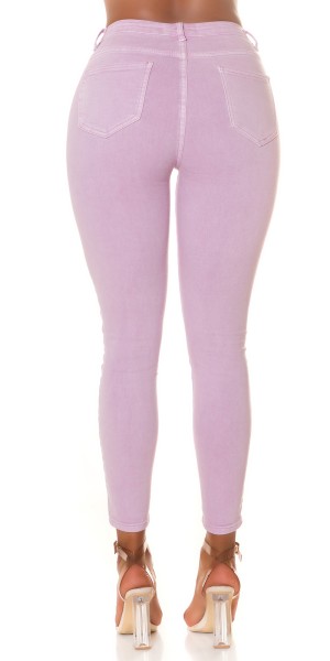 Koucla Sexy Highwaist Jeans "flieder" mit Knopf-Details Letzte 3 Tage