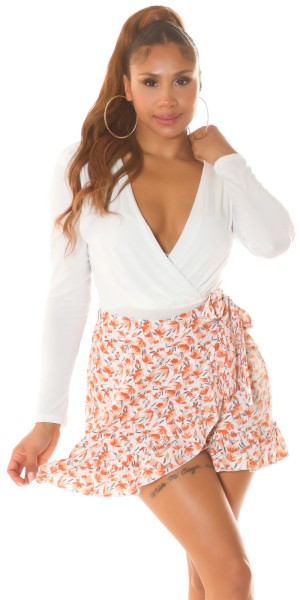 Koucla Sexy Highwaist Skorts mit Blumenprint Black Friday Preise