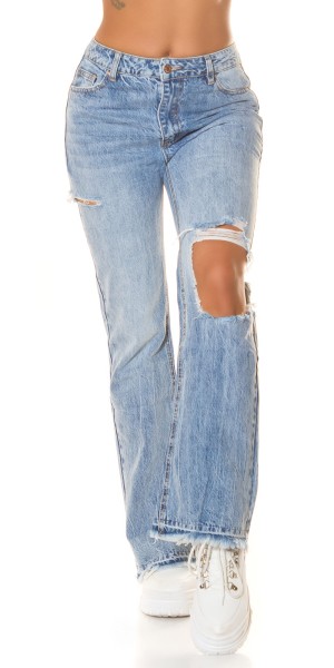 Koucla Sexy Bootcut Highwaist Jeans mit Cut-outs zollfrei