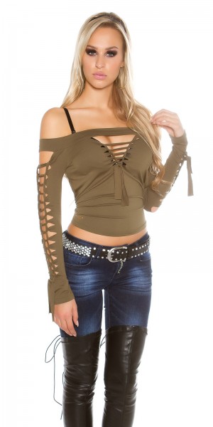 Koucla Sexy KouCla Shirt mit sexy Rissen Online
