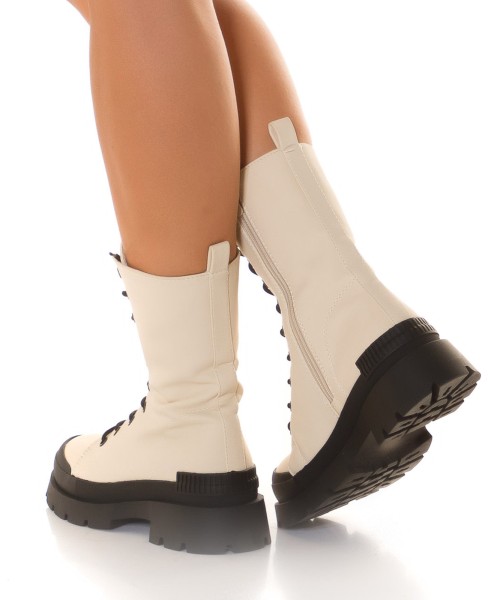 Koucla Trendy Schnür Stiefeletten Fabrikpreis
