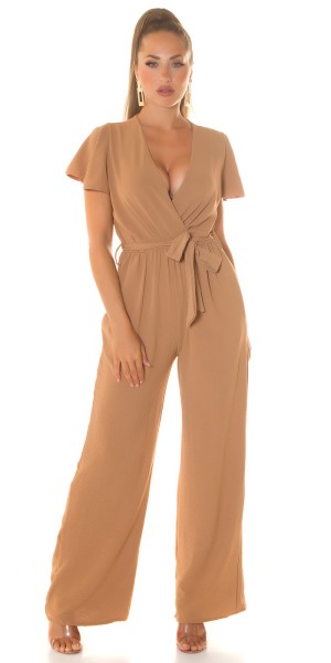 Koucla Sexy Sommer Overall mit weitem Bein & Bindegürtel 50% Rabatt mit kostenlosem Versand