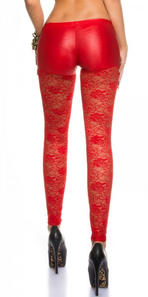 Koucla Sexy KouCla Spitzenleggings mit Reißverschluss Im Verkauf