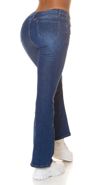 Koucla Sexy Highwaist Wide Leg Jeans im Used Look Meist gekauft