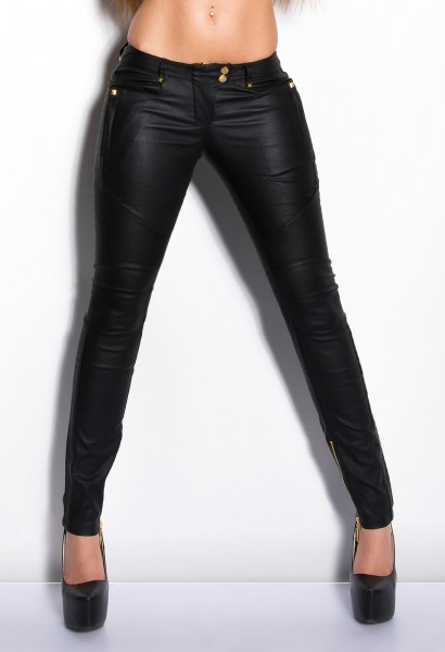 Koucla Sexy KouCla Treggings mit Nieten und Lederlook Exklusive Angebote