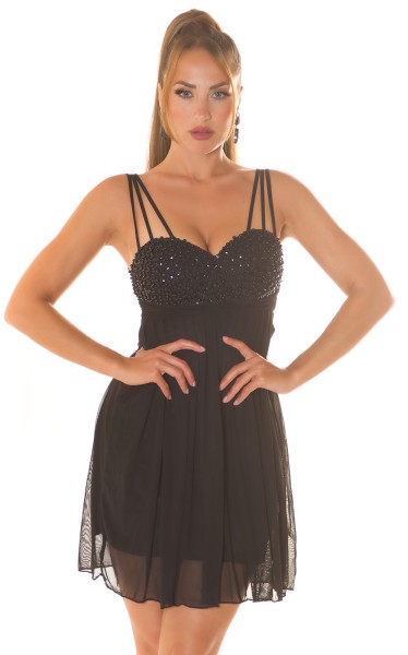Koucla Sexy KouCla Trägerminikleid m. Perlen & Pailletten Sonderangebot der Fabrik