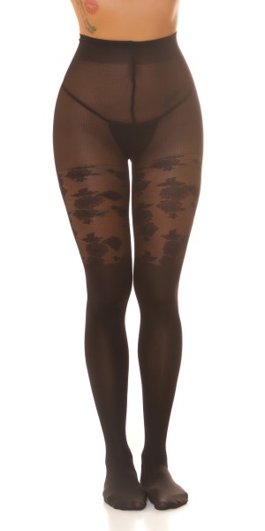 Koucla Sexy Strumpfhose mit floralem Print Im Verkauf