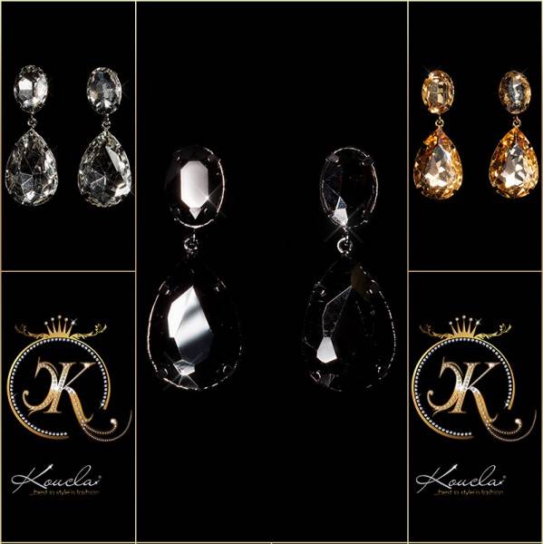 Koucla Elegante Ohrstecker in Tropfenform