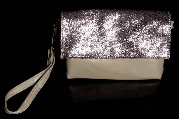 Koucla Glamour Clutch mit Kette und Pailletten Verkauf