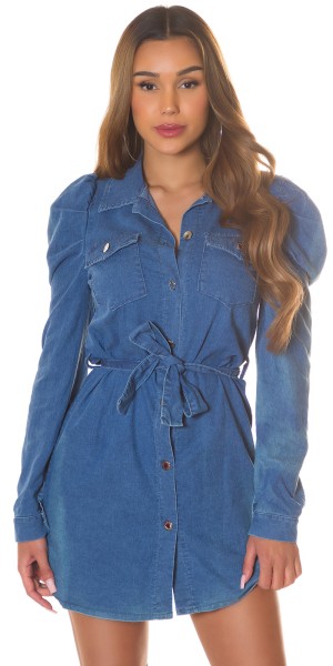 Koucla Sexy Sommer Jeanskleid mit Gürtel Rabatt