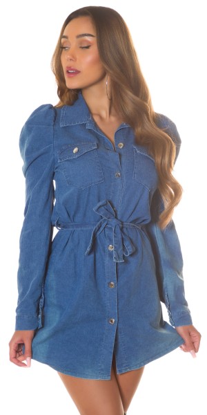 Koucla Sexy Sommer Jeanskleid mit Gürtel Rabatt