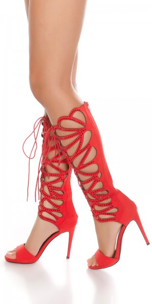 Koucla Sexy High Heel Römersandalette Glitzernieten Zeitbegrenzte Promotion