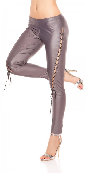 Koucla Sexy KouCla Leggings mit Schnürung vorne Sonderangebot der Fabrik