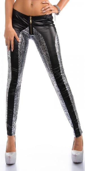 Koucla Sexy KouCla Skinny WetLook Pants mit Zipp Clearance-Verkauf