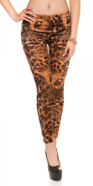 Koucla Sexy flauschige Leoleggings mit Leoface Fabrikladen