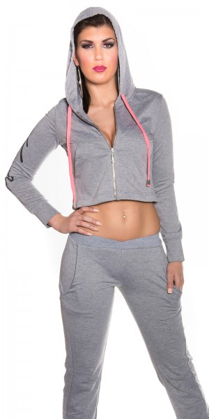 Koucla Trendy KouCla Crop Hoodie mit zip + Kapuze Rabatte dieses Monats
