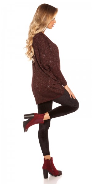 Koucla Sexy Blockabsatz-Stiefelette mit Strass Sonderangebot