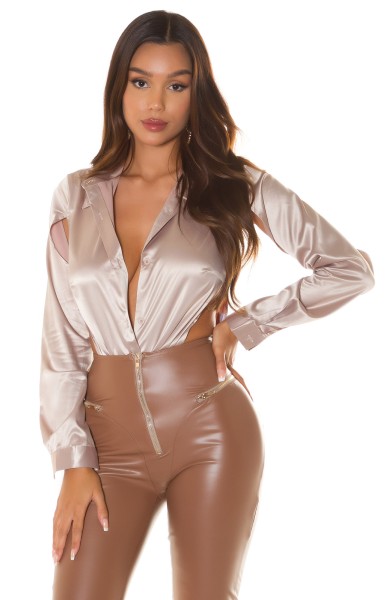 Koucla Sexy Koucla Satin look Bluse Kim K Look Fabrikladen