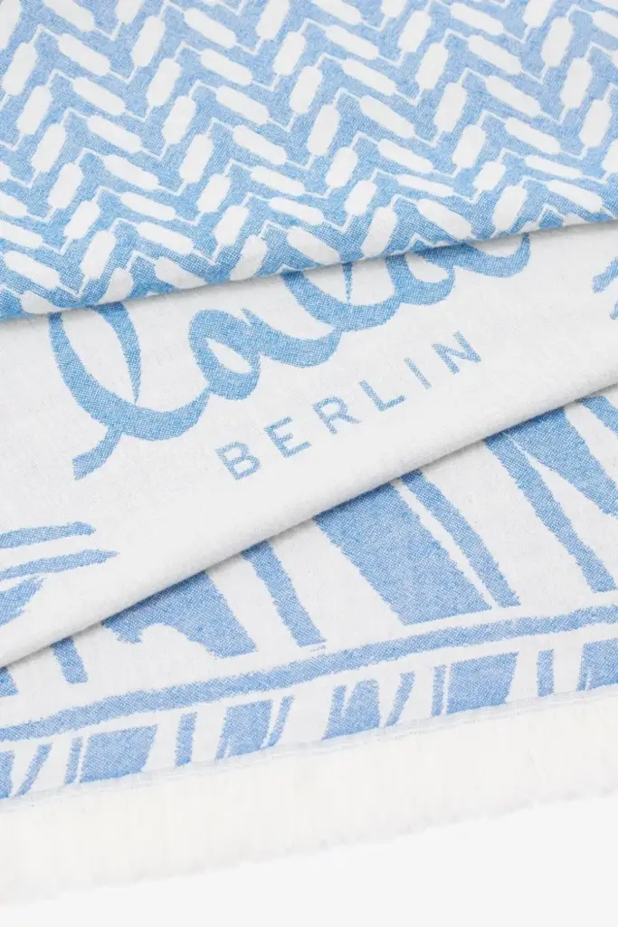 ﻿Lala Berlin Beach Blanket Aykahn cotton heritage stripe blue Limitierter Zeitrabatt
