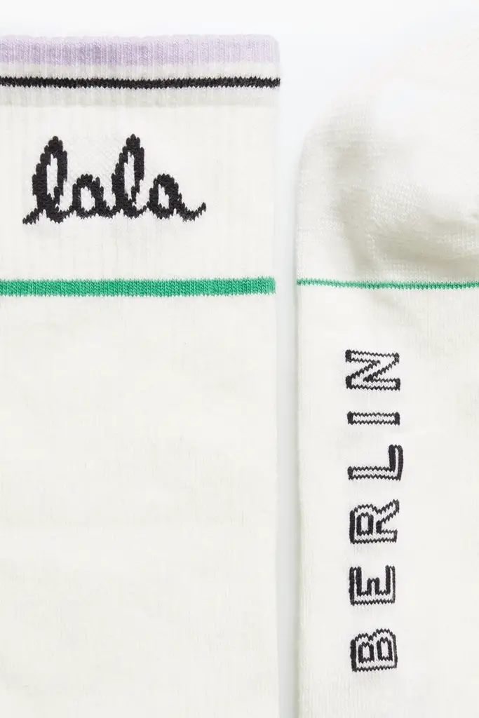 Lala Berlin Socks Allena cotton mix white Fabrik Onlineshop