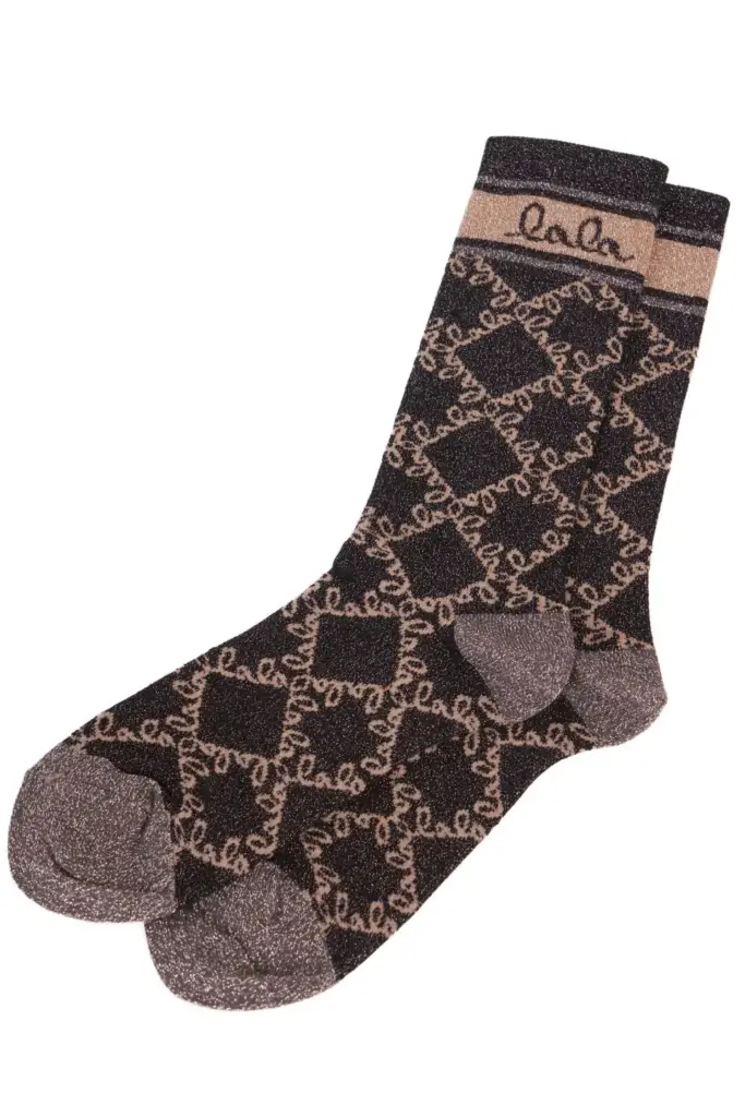 Lala Berlin Socks Aske viscose mix gold lalagram Fabrikpreis