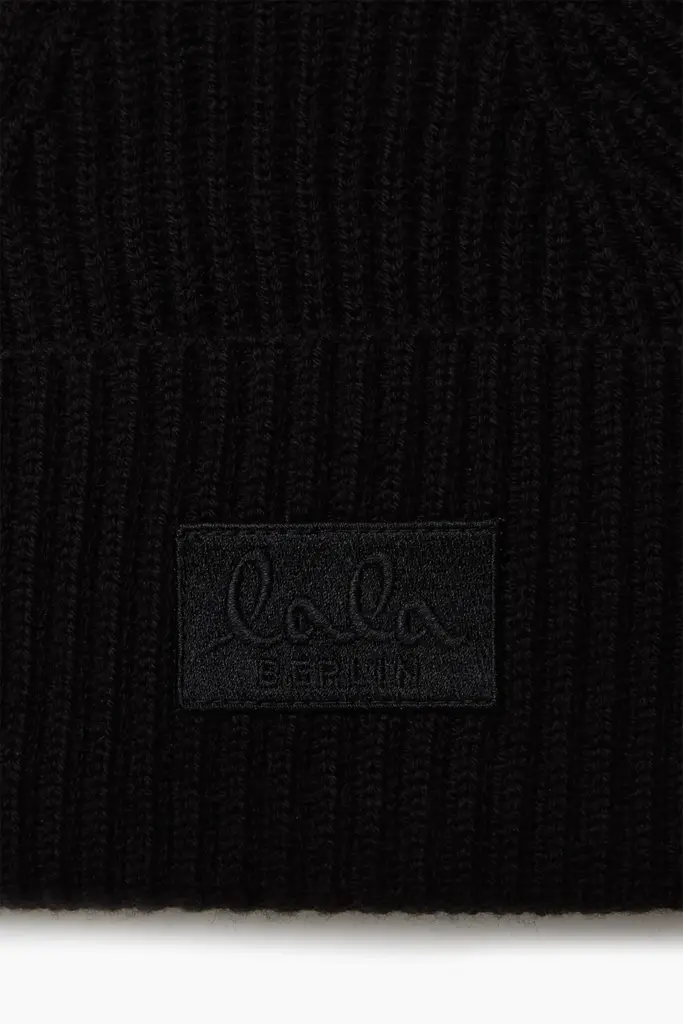 Lala Berlin Beanie Lines wool mix lala black Günstig kaufen